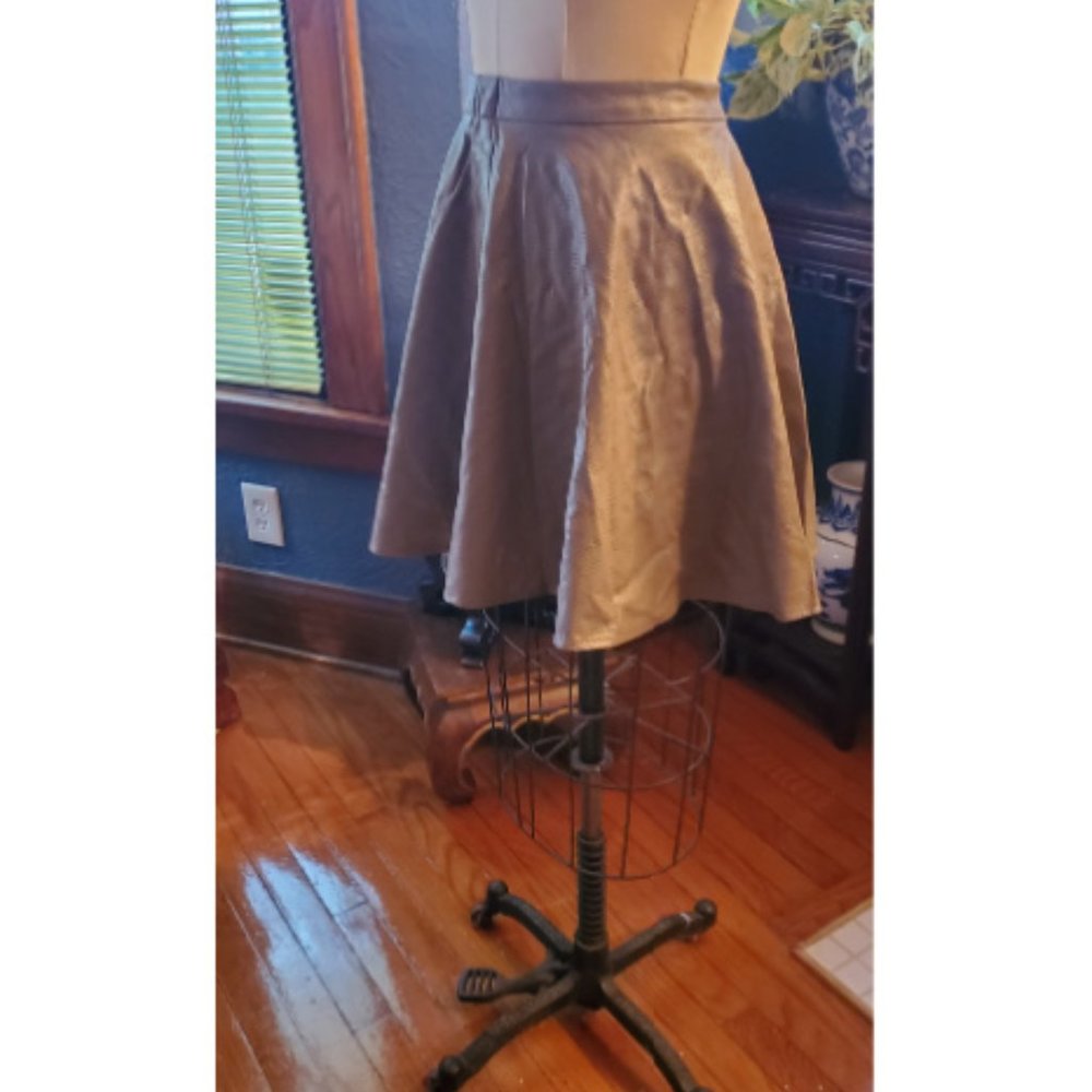 Taupe Faux Leather Mini Dress